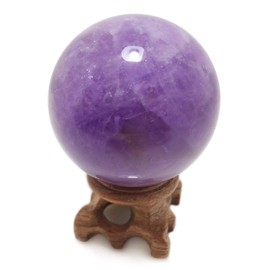 Polar Jade Amethyst Crystal Sphere, Rare Protective Stone Balls for Decoration, Healing, Meditation, Feng Shui, Hand-made (Amethyst ball 50mm)