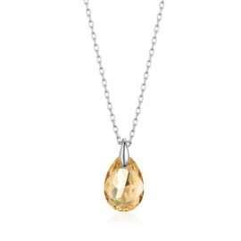 Philip Jones Sterling Silver Golden Shadow Necklace Created with Zircondia® Crystals