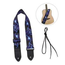 SUPVOX 2pcs Leather Guitar Strap for Acoustic Bass Electric Padded Strap Wide