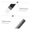 Baluue 6pcs Multi-function Teasing Comb Hair Picks for Hair Styling