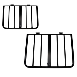 Easy-Up Safety First Hay Rack Top Lids | Grazing for Stables | Large | Black