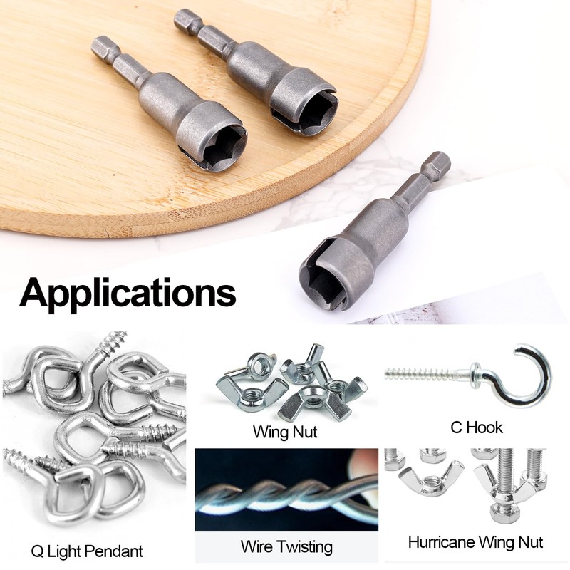 3pcs Wing Nut Drill Bit, Steel Hurricane Shutter Drill Bit