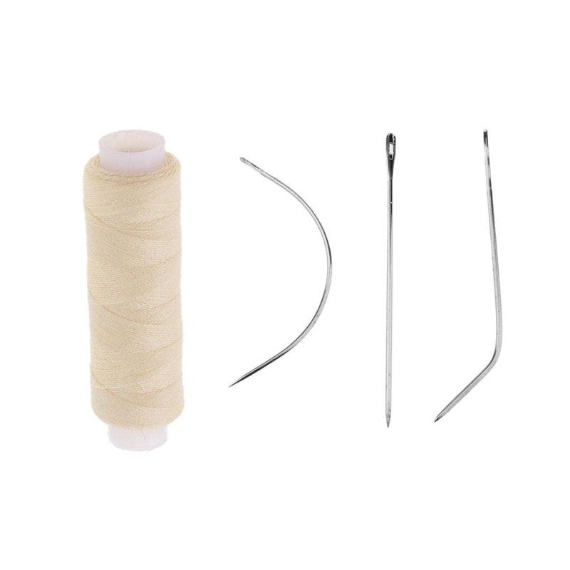 zalati Hair Track Weft Cotton with 3pcs J+I+C Shaped Thread