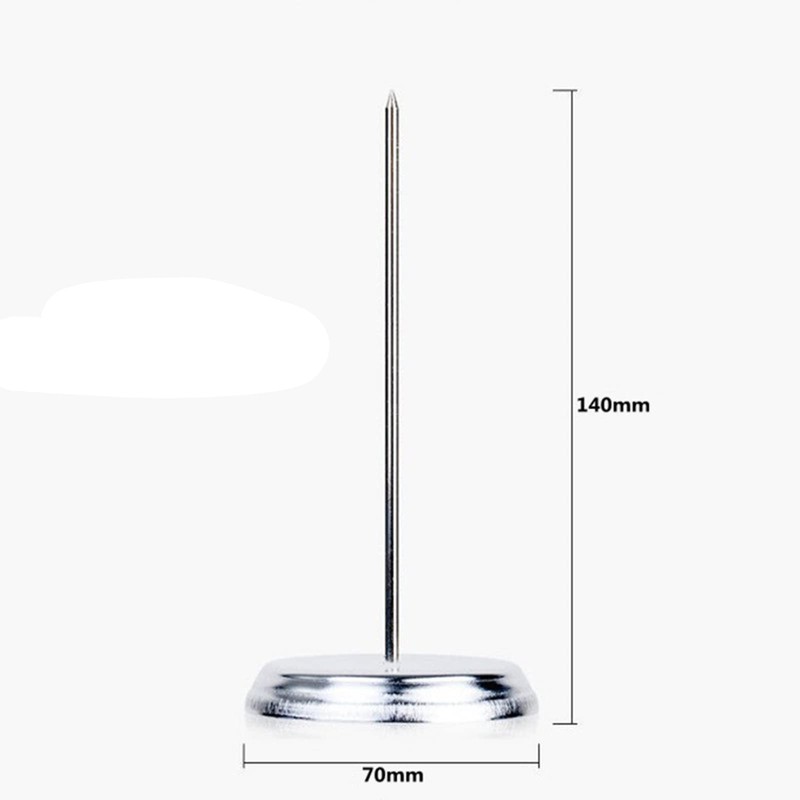 Receipt Holder Ticket Spike Silver Metal Pole Receipt Fork Bill