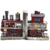 Bellaa 20928 Train Bookends Steam Locomotive Engine 6 Inch
