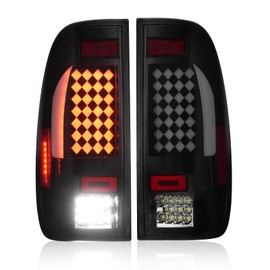 LED Tail Lights Assembly Fit for Ford F150 1997-2004, for F250 Light Duty 1997-1999, for F250/F350/F450/F550 Super Duty 1999-2007 (Fits Styleside/Fleetside Models ONLY), Smoke Lens, Smoke Lens