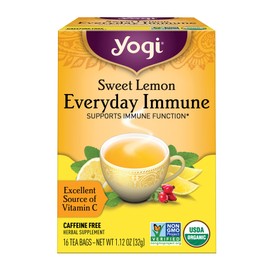 Yogi Tea Organic Sweet Lemon Immune Everyday Tea, 16 CT