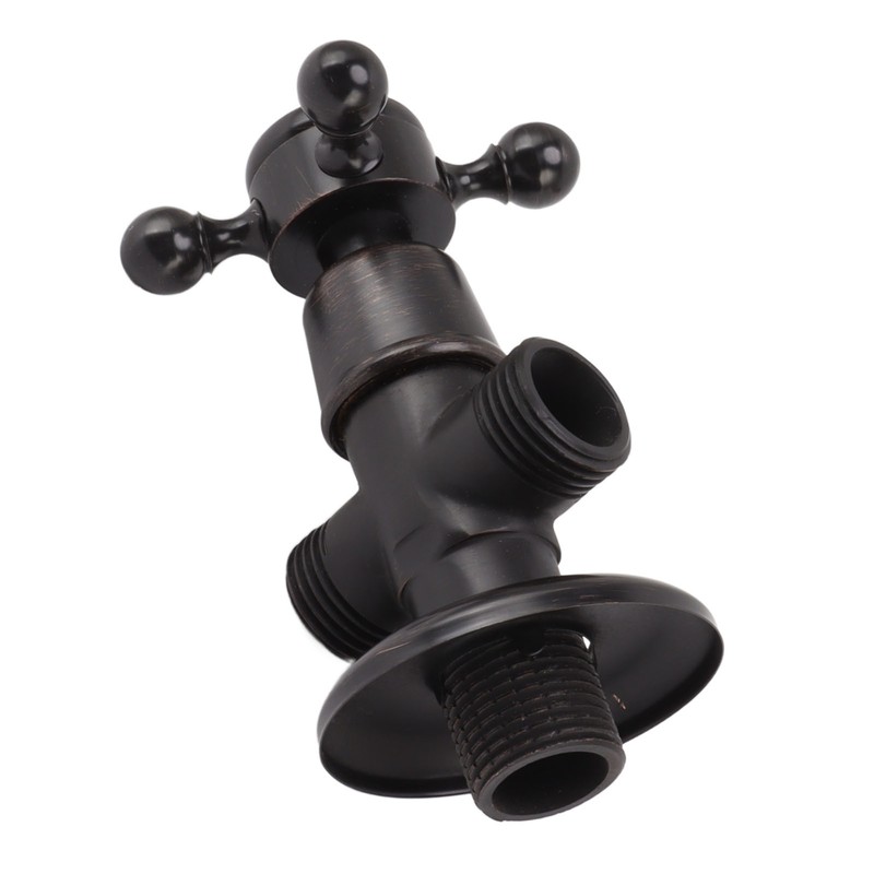 Angle Stop Valve Retro Copper Cross Handle Water Stop Valve