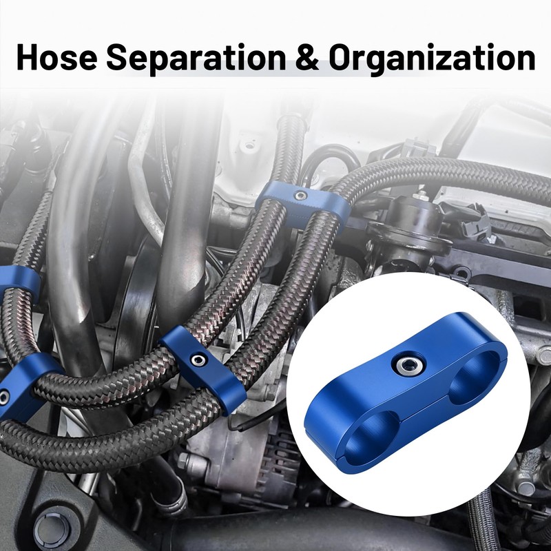 EVIL ENERGY Hose Separator Clamp, Fuel Line Mounting Clamp Aluminum