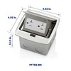Leviton Pop-Up Floor Box with 20 Amp, Tamper-Resistant Outlet, PFTR2-BN,