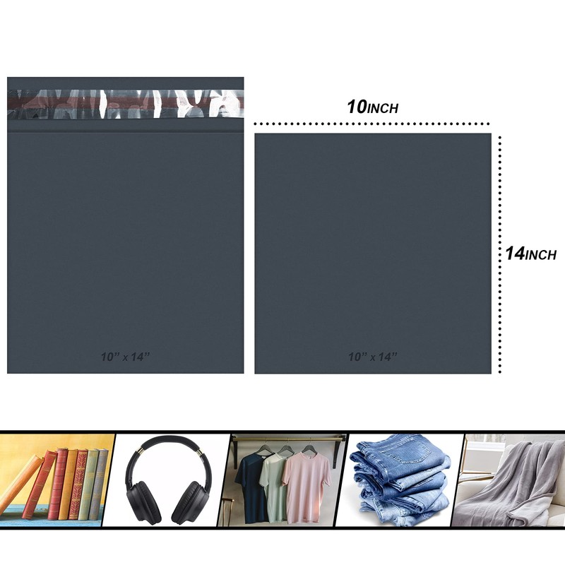 50 Mixed Size Grey Mailing Bags, Self Seal Strong Waterproof
