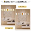 Lightdot 6-Light Modern Bathroom Vanity Light, 38" Gold Metal Frame
