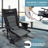 WKFAMOUT Oversized Folding Low Rocking Camping Chair with Footrest Removable
