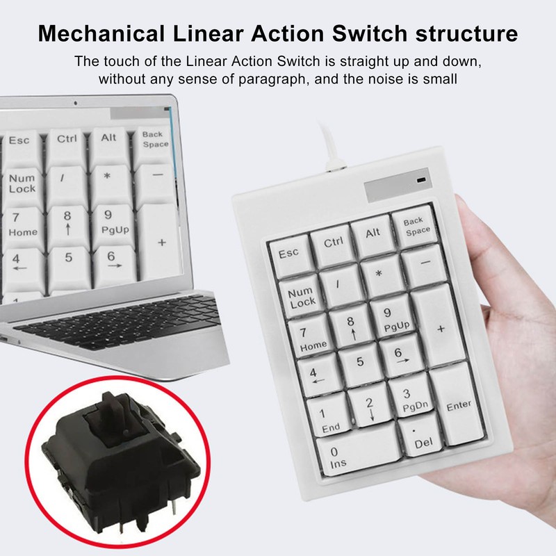 21 Key Numeric Keypad DC 5V Linear Action Switch Mini