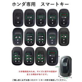 [TECART] Honda Dedicated Key Cover, 3 Button Key Holder, Aluminum Alloy, Genuine Leather, Full Protection, Compatible with Honda Civic, Accord Vezel, HEV, VEZEL, RV3, RV4, RV5, RV6, etc. For Cars,