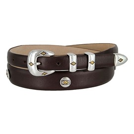 Parkhurst Concho Genuine Italian Smooth Leather Designer Dress Golf Belt 1-1/8" wide