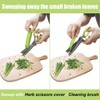 5-Blade Herb Cutter Scissors with Safety Cover, Cleaning Comb -