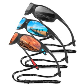 FAGUMA Polarized Sports Sunglasses For Men Cycling Driving Fishing UV400 Protection