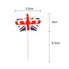 SHATCHI Union Jack Crowns Toothpicks Cupcake Toppers Britain Cocktail Stick