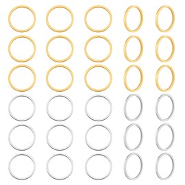 PH PandaHall 200 Stück Messing O Ringe Metall Verbindungsring 10mm Verbindungsstücke 1mm Dicke Runde Glieder Für Die Schmuckherstellung Schlüsselanhänger DIY Handarbeiten Silber/Gold