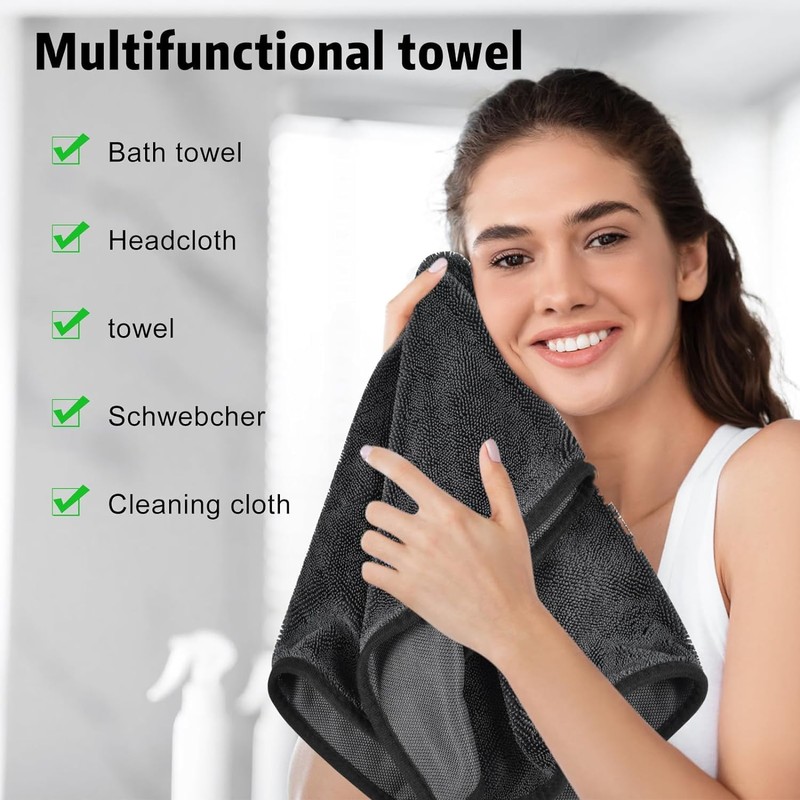 WAYBWZDQ Shiny Bath XXL Dry Cloth, 40 x 60 cm,