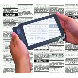Aidapt Large Area Easy Hold Flat Sheet Magnifier with 2X Magnification and 245x150mm Viewing Area for Reading Small Print Aid
