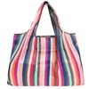 Wrapables Durable and Large Nylon Reusable Shopping Bag (Stripes)
