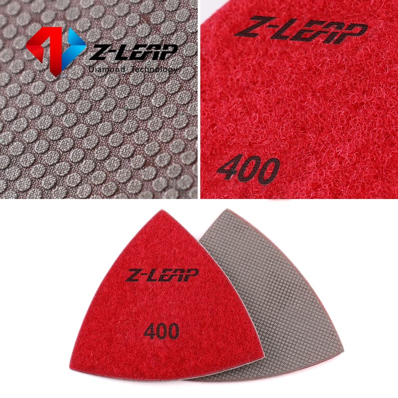 Z-LEAP Diamond Triangular Sandpaper Sheet Discs Sanding Pads for for