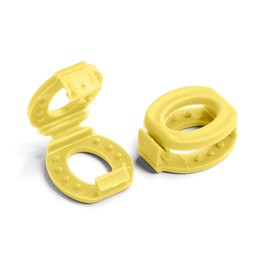 THE ORIGINAL STRETCHLACE Shoelace Knot Clips Keep Shoe Laces Tied & Secure | Shoelace Bow Clip Accessory (Yellow)