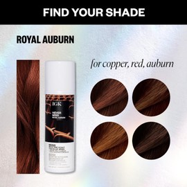 IGK Never Miss Root and Scalp Touch-Up Spray for Gray Coverage – Auburn Hair Color, Sweat-Resistant, Waterproof, Natural-Looking Root Concealer, 2.0 oz