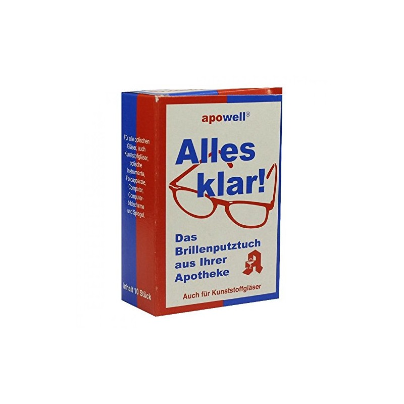 BRILLENPUTZTÜCHER Alles Klar Pack of 10