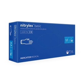 Nitrylex Disposable Nitrile Glove, Powder Free, Blue, Size XL, Pack of 100