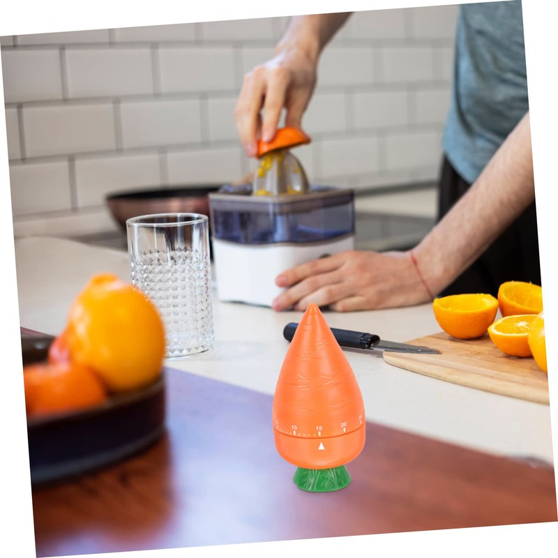 iplusmile 2Pcs Kitchen Countdown Timer Cartoon Carrot Mechanical Timer for