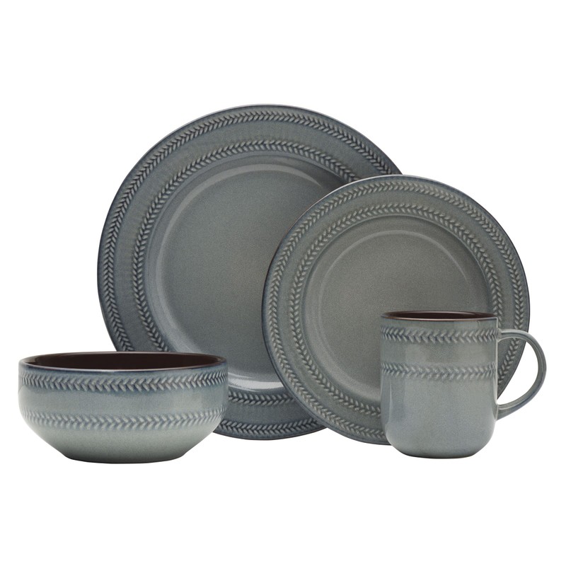 Scott Living Asher 16 Piece Dinnerware Set, Service for 4,