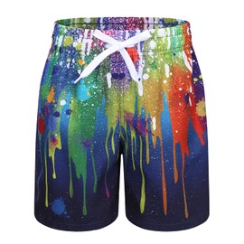 Lollisy Boys Swim Trunks Quick Dry Swim Shorts for Kids Boys Board Shorts Beach Surfing Swimwear Splash Size 7/6-7 Years