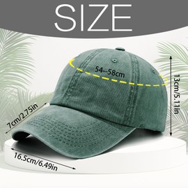 XIEXIESHER Unisex Baseball Cap for Men and Women, 1/2 Pieces, One Size, Metal Closure, Adjustable, 14 Colours, Vintage Baseball Cap, Retro Peaked Cap, UV Protection, Outdoor, Travel, Fishing, Camping