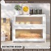 STDDRE Bread Box for Kitchen Countertop Bin Double Layer Bread