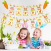 Happy Easter Banner Bunny Carrots Banner Easter Decorations for Indoor