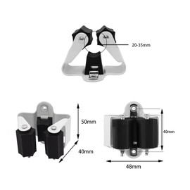 CLKE 10Pcs Mop Broom Holder, Mop Wall Mounted Clips, Heavy Duty Brush Broom Bracket Garden Tool Storage, for Kitchen Bathroom Laundry Room Shed Garage Garden