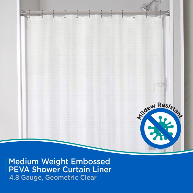 Kenney KN61151 Medium Weight 5 Gauge Embossed Waterproof PEVA Shower