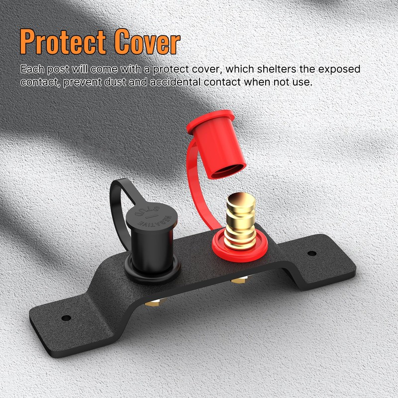 Joinfworld Remote Battery Terminals Heavy Duty Battery Relocation Kit with