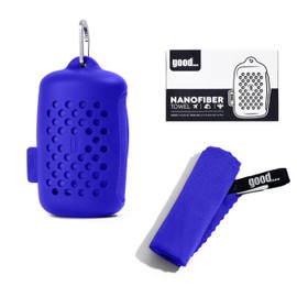 Goody Products Quick Dry Towel - Super Absorbent, Fast Drying Microfiber Travel Towel, Suitable for Camping,Gym,Beach,Swimming,Yoga & Any Sports…(Blue)