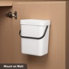 EKO Puro Wall-Mounted Trash Can with Lid, 1.32 Gal /