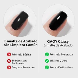 GAOY - 2 piezas de 16 ml de capa superior de gel transparente vidrioso, acabado de alto brillo para gel curado con luz ultravioleta