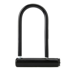 Zinc Alloy U Lock, Black Bike Lock with 2 Keys and Hardened Shackle, Heavy Duty Anti Theft Bike Security Lock for Bikes, Scooters, Motorcycles, Outdoor Equipment