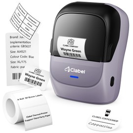 CLABEL Label Maker Machine with Tape: 221B Inkless Label Printer Handheld Barcode Printer Compatible with Phone & PC for Retail School Office Clothing