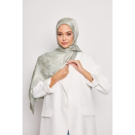 Gigi Scarfs Hijab Scarf for Women – Long & Soft Hijab, Shawl, Head Scarf, Gi Shine Jacquard Shawl – 29.5" x 72.8" (Almond Green, 29.5" x 72.8", Gi Shine)