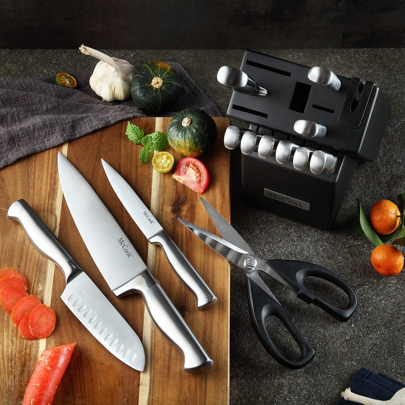 McCook® Knife Sets, German Stainless Steel Knife Block Sets with