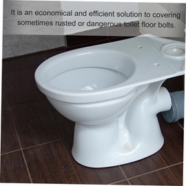 CIYODO 6pairs Toilet Bowl Ring Covers of Push-Bolt Caps Easy Install Hide Screws