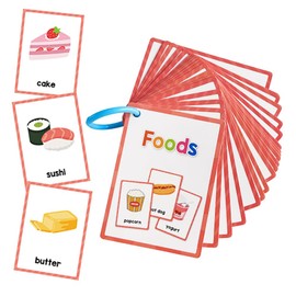 Lachilly Foods English Words Learning Flashcards, High Frequency Words, Beginning Reading, Kindergarten to 1st Grade, ESL Teaching Materials, Autism Learning Materials, Vocabulary Building, 20 Cards,